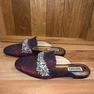 Badgley Mischka slip on mule flats